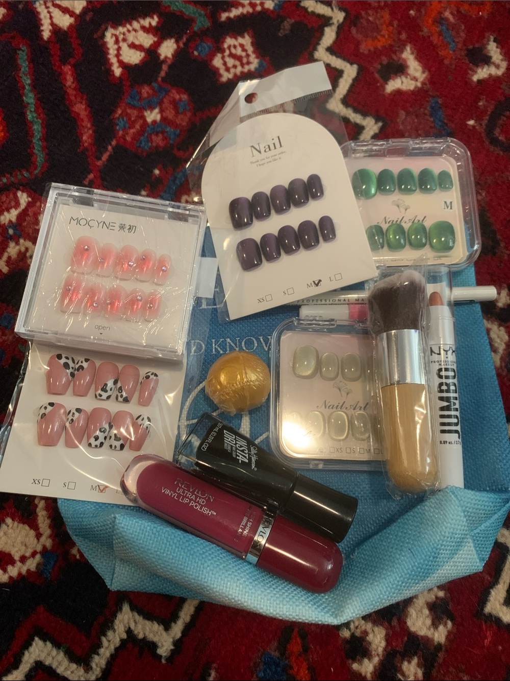 Make up and Press on Nail Pouch Bundle